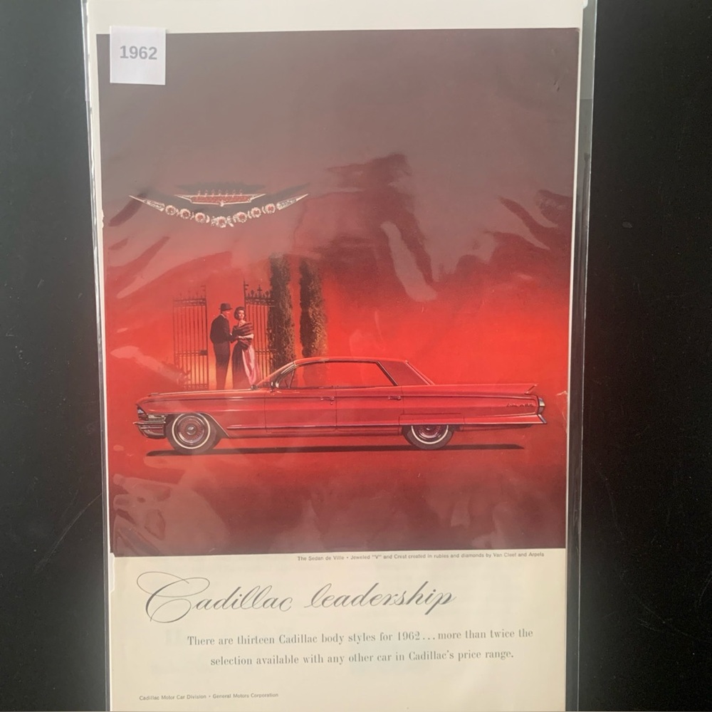 Vintage 1962 Cadillac Sedan de Ville Cadillac Leadership Ad Advertisement